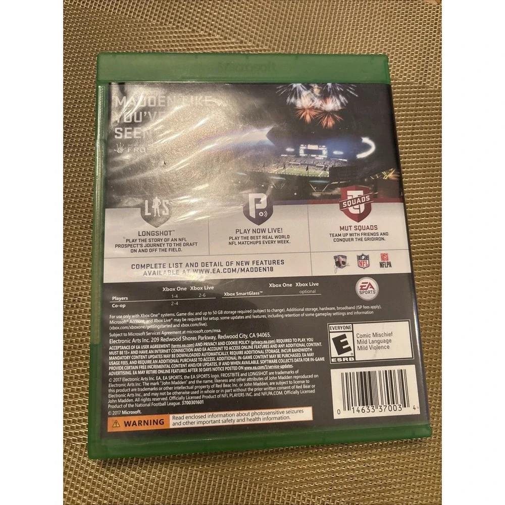 Madden NFL 19 (Microsoft Xbox One, 2018)